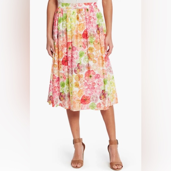 NWT MODCLOTH Heirloom Tomato Print Pocket Skirt - Picture 3 of 10